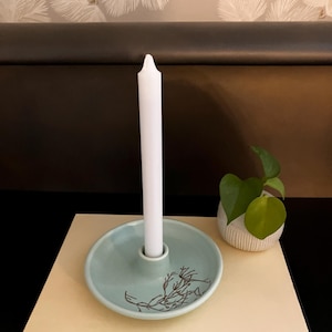 Handmade Candlestick in Teal Colour