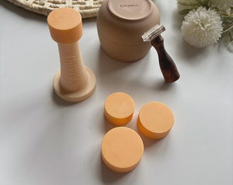 Pottery Stamp Support Tool: Ceramic Stamping Base with 4 Heads