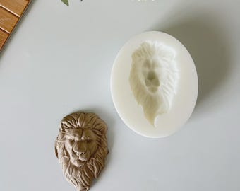 Molde de silicona Mouldix Majestic Lion para la fabricación de velas, molde de resina con cabeza de león en 3D