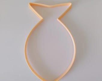 Fish-Shaped Clay Cutting Template: 29cm Ceramic Slab Mold