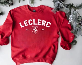 Charles Leclerc Racing Car Sweatshirt  Motor Sport Fan Apparel  Stylish Racing Sweater