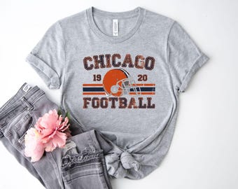 Distressed Chicago Football Shirt Bears Football Crewneck Retro Bears Shirt Gift for Chicago Bears Football Fan Chicago Bears Gift Game Day