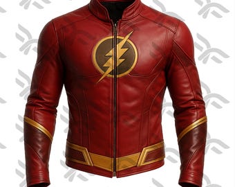 Jaqueta Speedster feita à mão em couro legítimo - Cosplay de Super-herói