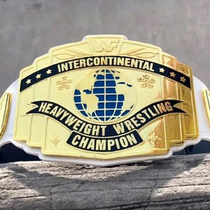 Gold-Plated Intercontinental Championship Replica Belt: Cosplay Wrestling Collectible
