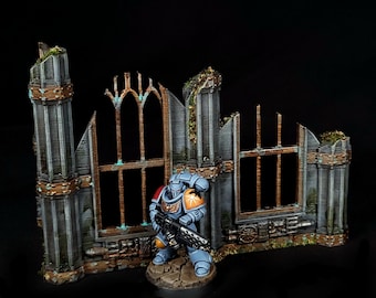 Hand painted ruins terrain for wargaming