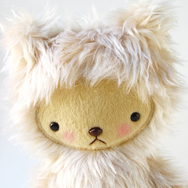 LAST ONE Kawaii Teddy Bear Plushie Tawny Shag Faux Fur Large LARS