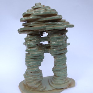 ceramic sculpture, fine art sculpture, ceramics, sculpture,  green glaze, abstract sculpture, human figure, art, hand made art, land art