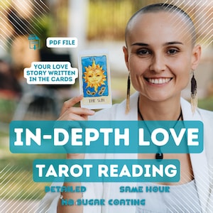 In-Depth Love Tarot Reading, PDF File, Same Hour, Relationship Tarot Guidance, Psychic Love Reading, Twin Flame Tarot Reading, Fast Tarot