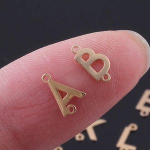 14k Gold Filled Letter Connector Charm: Permanent Jewelry Supplies