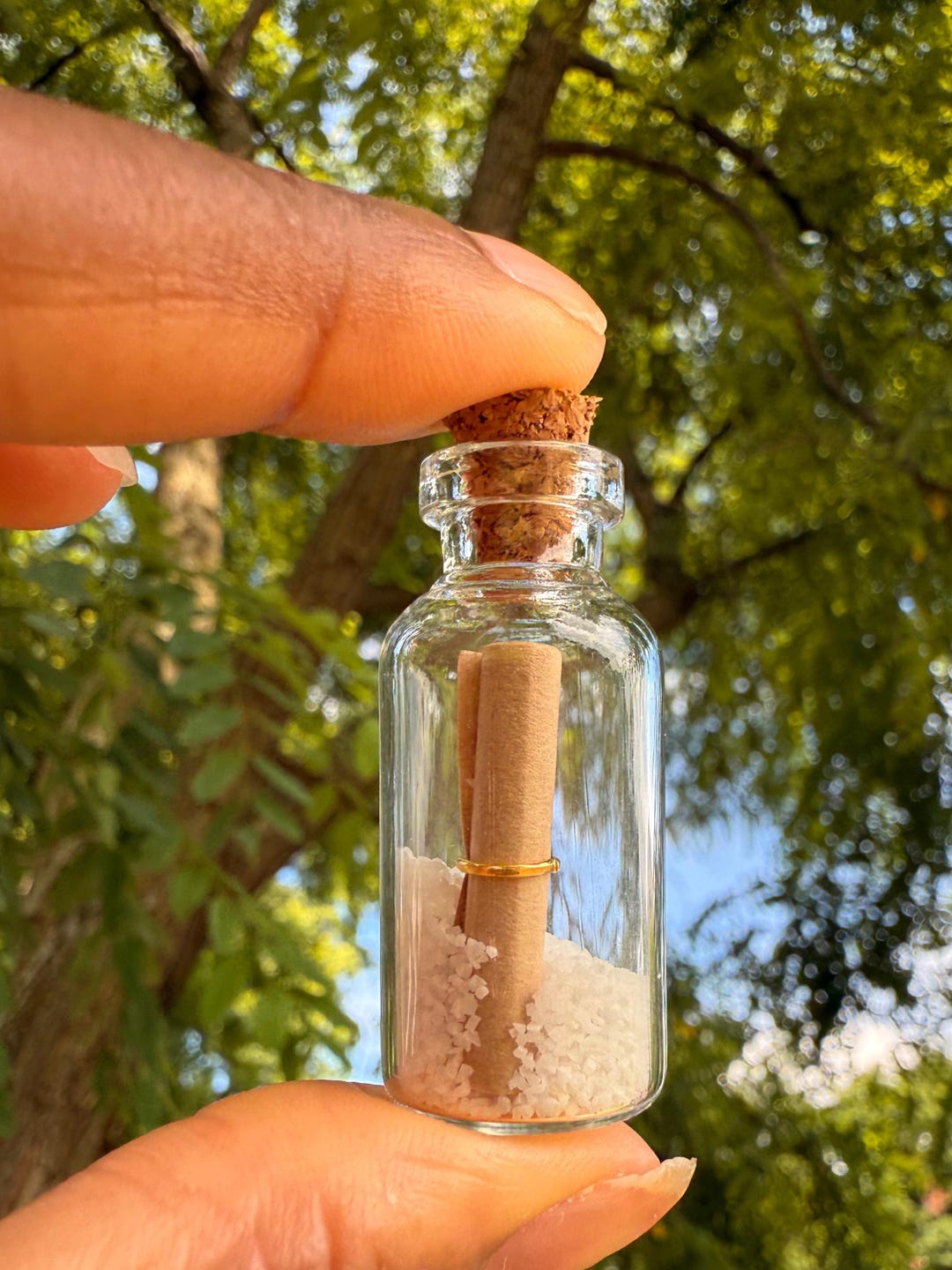 Mini Message Jar Mini Glass Message Jars | Tiny Scroll Bottle Decor White Beach Sand ...