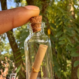 Mini Glass Message Jars | Tiny Scroll Bottle Decor Empty Customize | Cute Fairy Bottle Terrarium Keepsake | Birthday Valentine&#39;s Friend Gift