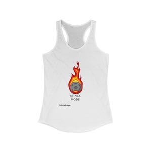 Attack Mode Women&#39;s Racerback Tank Top, Workout Top, Gym Shirt, Fitness Apparel, Gift for Fitness Lovers