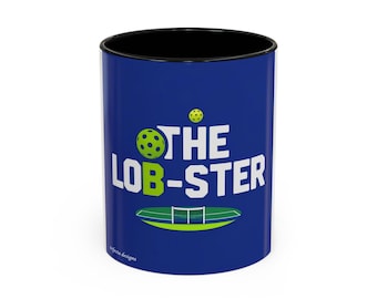 Pickleball Lover's Accent Coffee Mug - Fun Gift for Players, Sports Enthusiasts, Unique Kitchenware, Perfect for Birthdays, Holidays