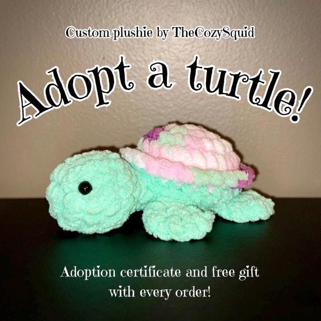 Adopt a Turtle! Custom Crochet Turtle Plushie - Etsy
