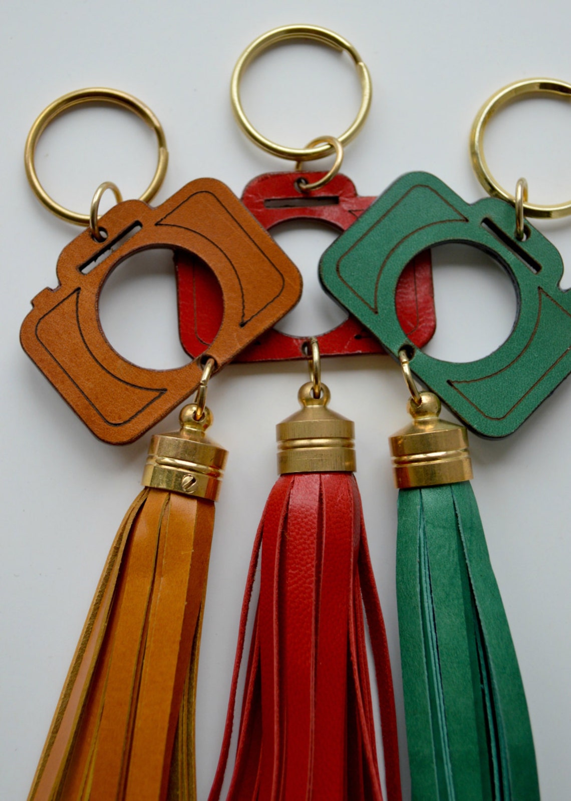 Leather Keyring Leather Tassel Keyring Bag Charm Leather Etsy UK