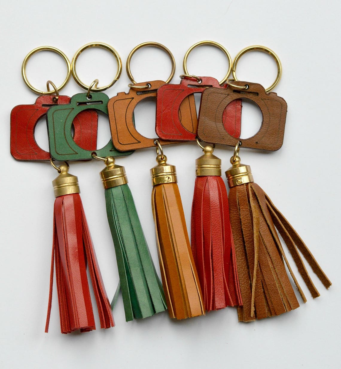 Leather Keyring Leather Tassel Keyring Bag Charm Leather Etsy UK