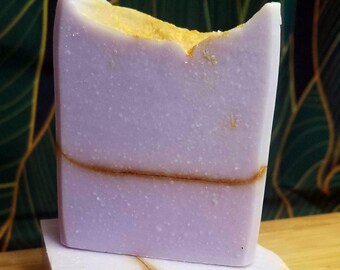 Lavender Handmade Soap with Kaolin Clay; Artisan Essential Oil Scented Bar Soap