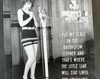 AR-100 Funny Greeting Card: I put my scale in the corner.....