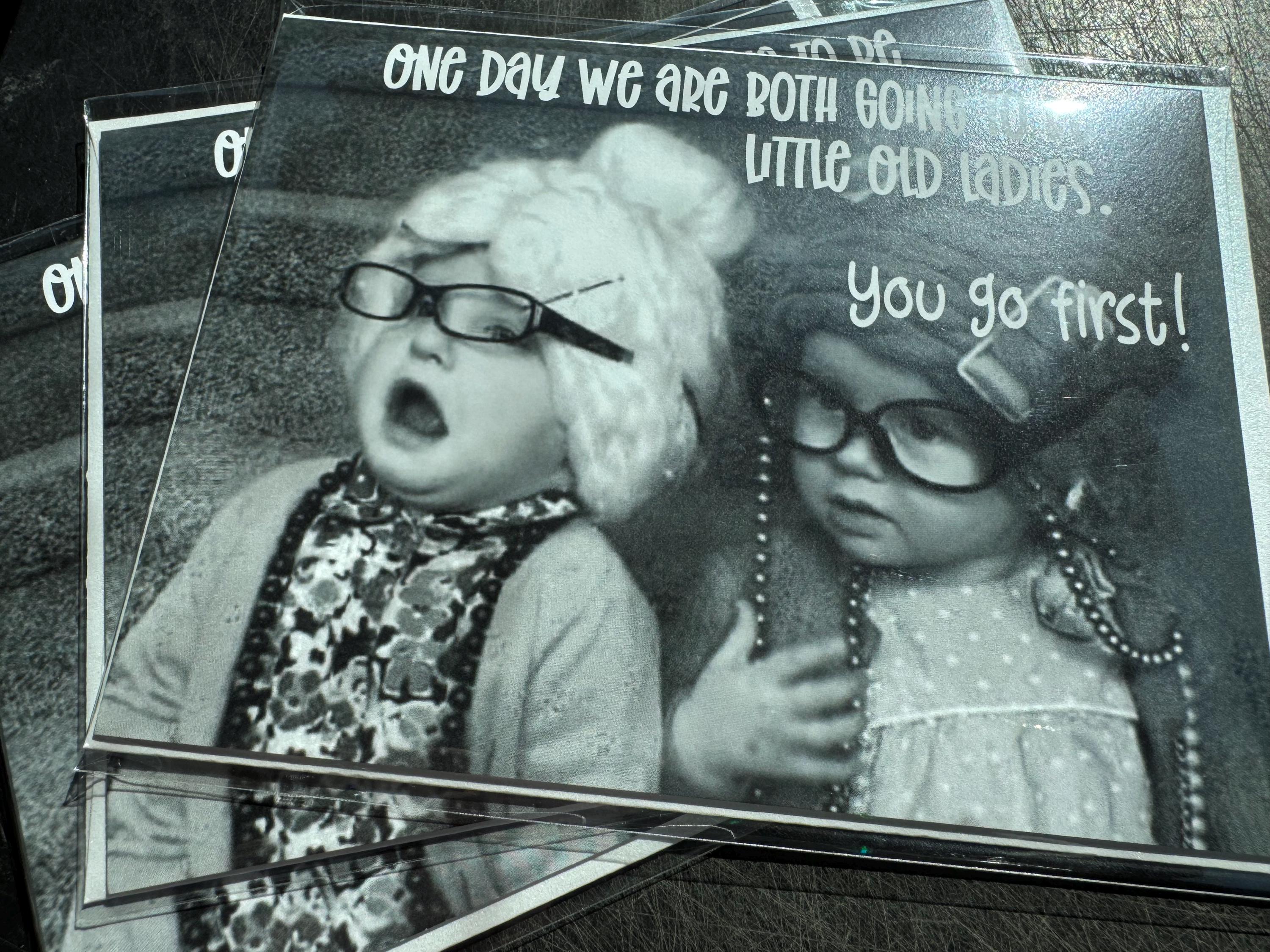 B-37 Funny Little Old Ladies Card - You Go First! - Etsy
