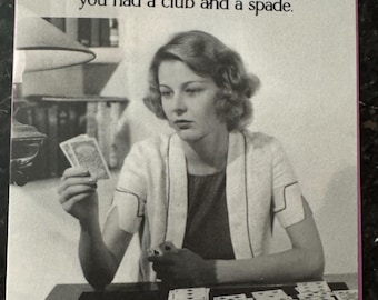 A-29 Vintage wedding card; Marriage is like a deck of Cards...