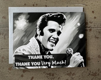 Elvis Thank You Card - Giggle and Grin Note Card