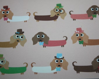 Dachshunds (2 Pattern Choices) - Handcrafted Dog Note Cards