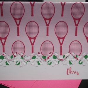 Tennis Themed Note Cards
