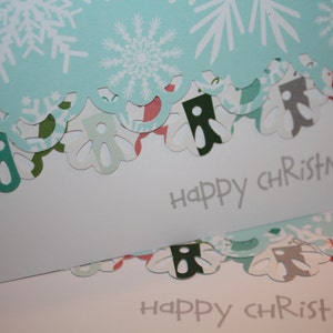 Teal Snowflake Themed Christmas Note Cards image 3