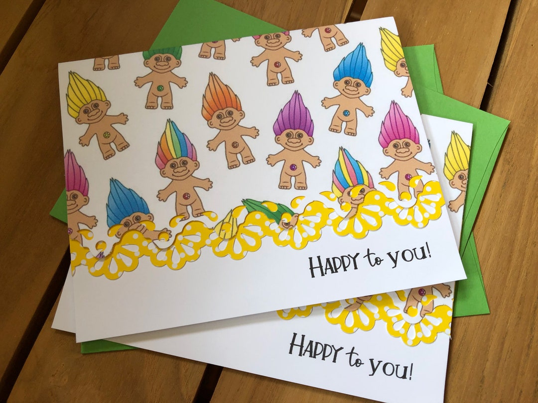 Troll Note Vintage Troll Personalized Note Cards - Etsy