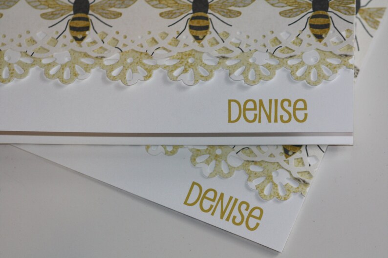 Personalized Bumble Bee Handcrafted Note Cards Personalization May Be