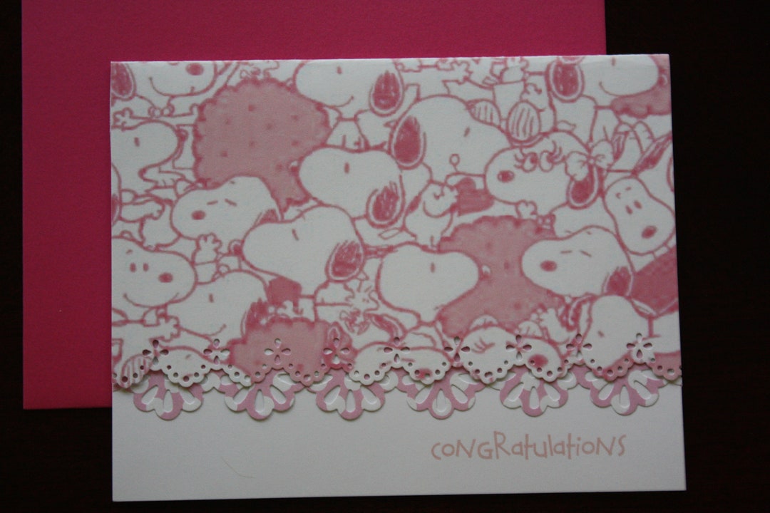 Snoopy Note Cards Handcrafted and Personalized Etsy