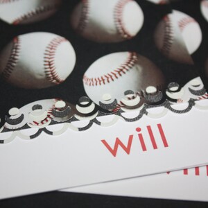 Personalized Baseball themed Note Cards image 3