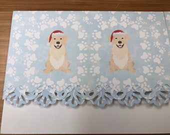 Golden Retriever Themed Christmas Note Cards