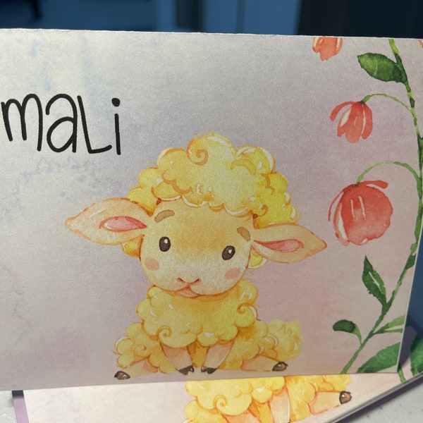 Lamb Note Cards Etsy