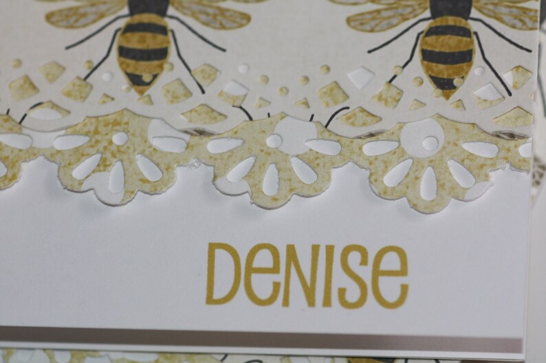 Personalized Bumble Bee Handcrafted Note Cards Personalization May Be