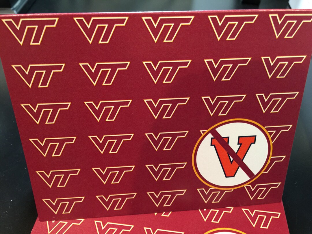 Virginia Tech Vs UVA Note Cards Etsy