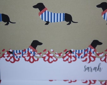 Dachshunds - Handcrafted Dog Note Cards