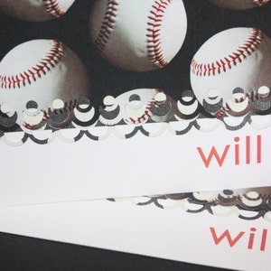 Personalized Baseball themed Note Cards image 5