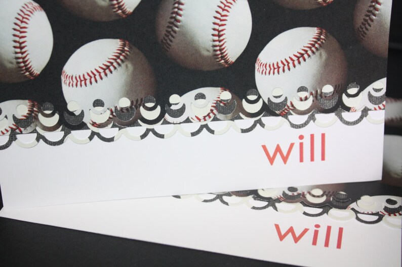 Personalized Baseball themed Note Cards image 5