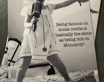 AR-70 Funny Social Media Monopoly Handmade Greeting Card