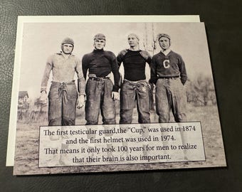 AR-83 Funny Handmade Greeting Card: The Cup; it only took them a hundred years....