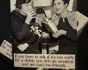 AR-113 Funny Retro Greeting Card:  You're an amateur and we can't hang out!