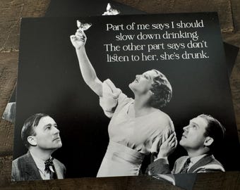 AR-118 Funny Greeting Card: Part of me thinks.....