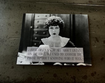 AR-64 Funny Phone Humor Note Card - "Live on the Edge" Blank Inside