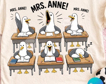 Custom Seagulls Teacher PNG, Funny Teacher PNG, Teacher Appreciation Gift, Funny Personalized Teacher Nemo Birds