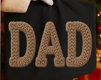 Dad Strickbuchstaben PNG, Faux Yarn Design (Digitaler Download)