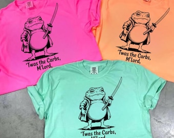 TWAS The Carbs M'Lord SVG PNG, Funny Frog Wizard Meme, Autism Warrior, food humor png