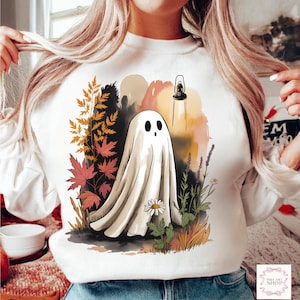 Halloween fall Ghost boho Png, girly Pink Pumpkin Png, Boho Floral Fall Png, Halloween Png, Autumn Vibes Png, Spooky Season Png popular now