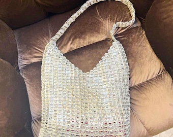 Handmade Eco-Friendly Metal Bag, Recycled Aluminum Shoulder Bag