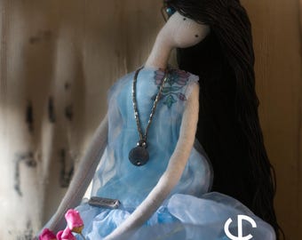 Art Doll Handmade from Fabric (57cm) – Musical Tilda Inspired Doll